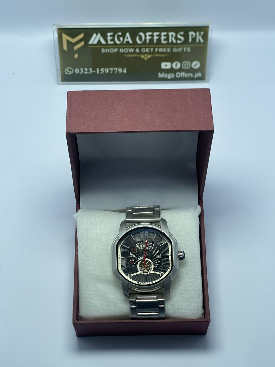 Bvlgari Octo Skeleton Automatic Watch (Silver Edition)