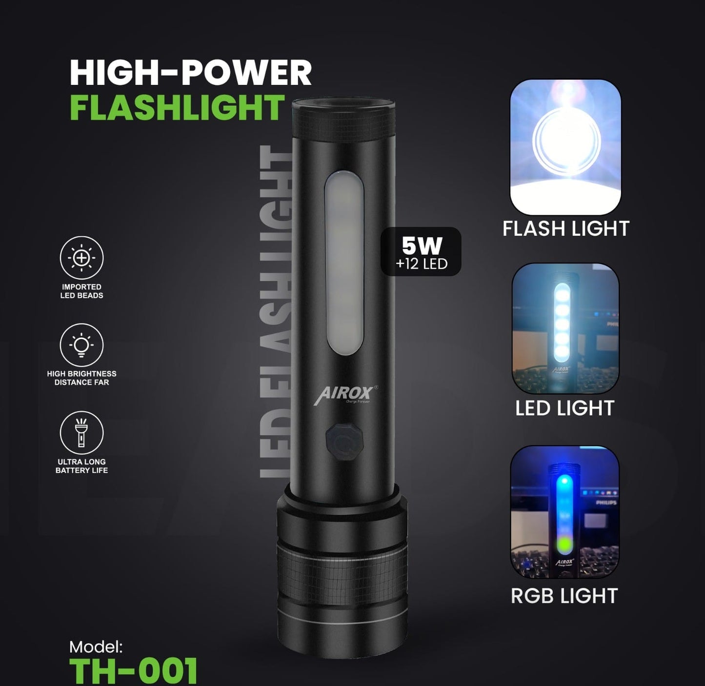 RECHARGEABLE FLASHLIGHT(TH-001)