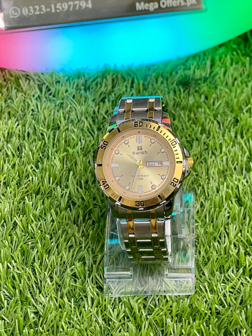 SWISH Watch Men's Quartz Steel Stainless Bracelet