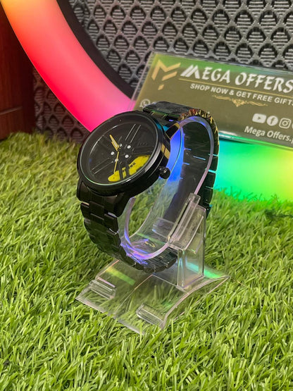 Men's Watches Car Wheel non rotating Rim Hub Design