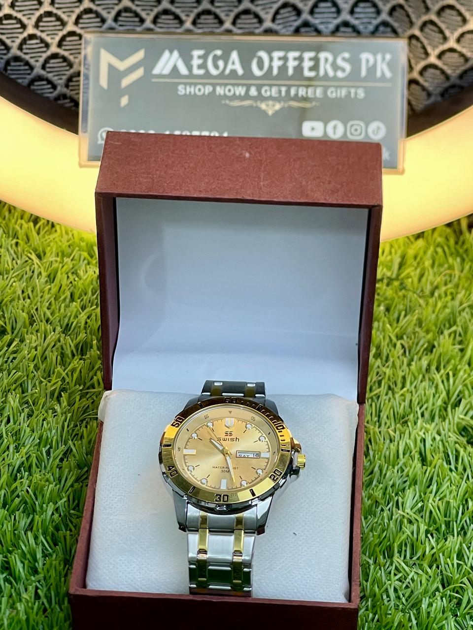 SWISH Watch Men's Quartz Steel Stainless Bracelet