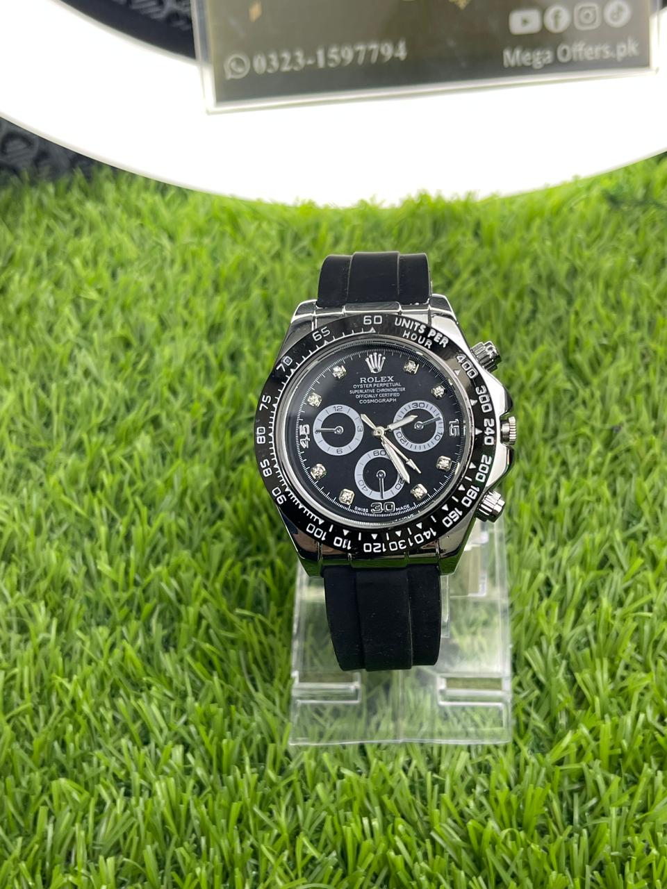 RLX Daytona Silicon Strap Mens Watch