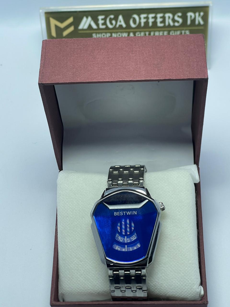 BESTWIN Watch Silver chain blue dial
