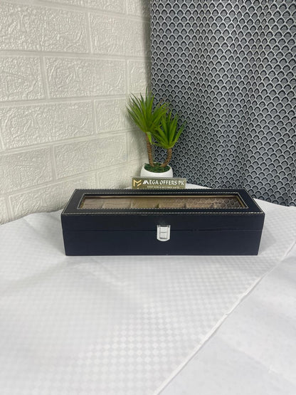 Premium Quality 6 grid PU leather watch display box