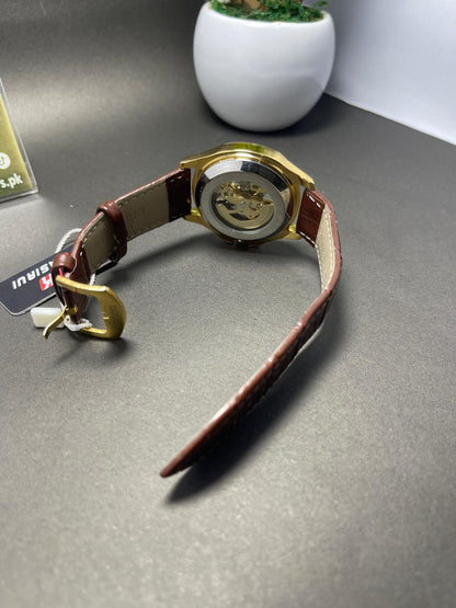 Casirui Automatic Skeleton Watch – Luxury Gold Edition