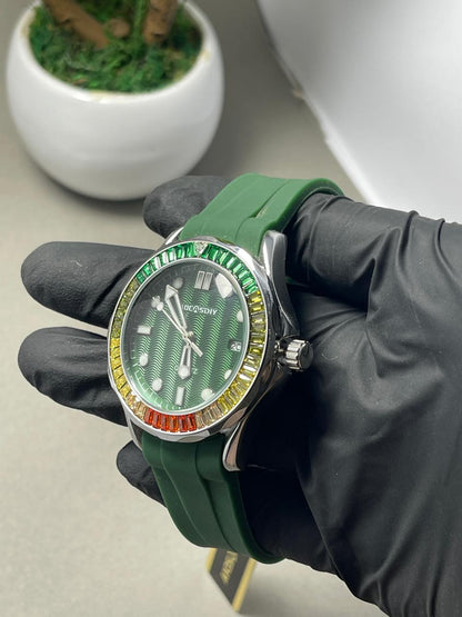 Aocasdy Green Quartz Watch – Stylish &amp; Sporty