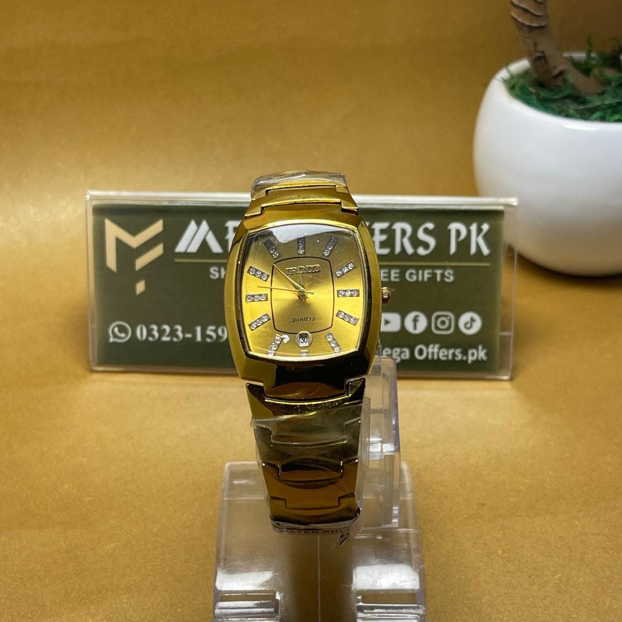 Elegant Gold Quartz Watch – Premium Luxury Design