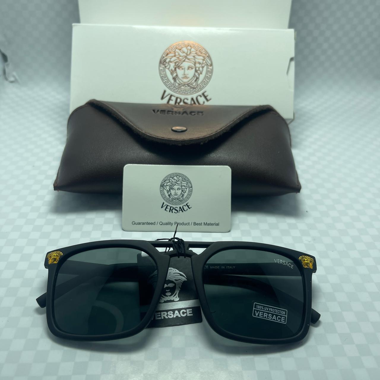 stylish black sunglasses from Versace